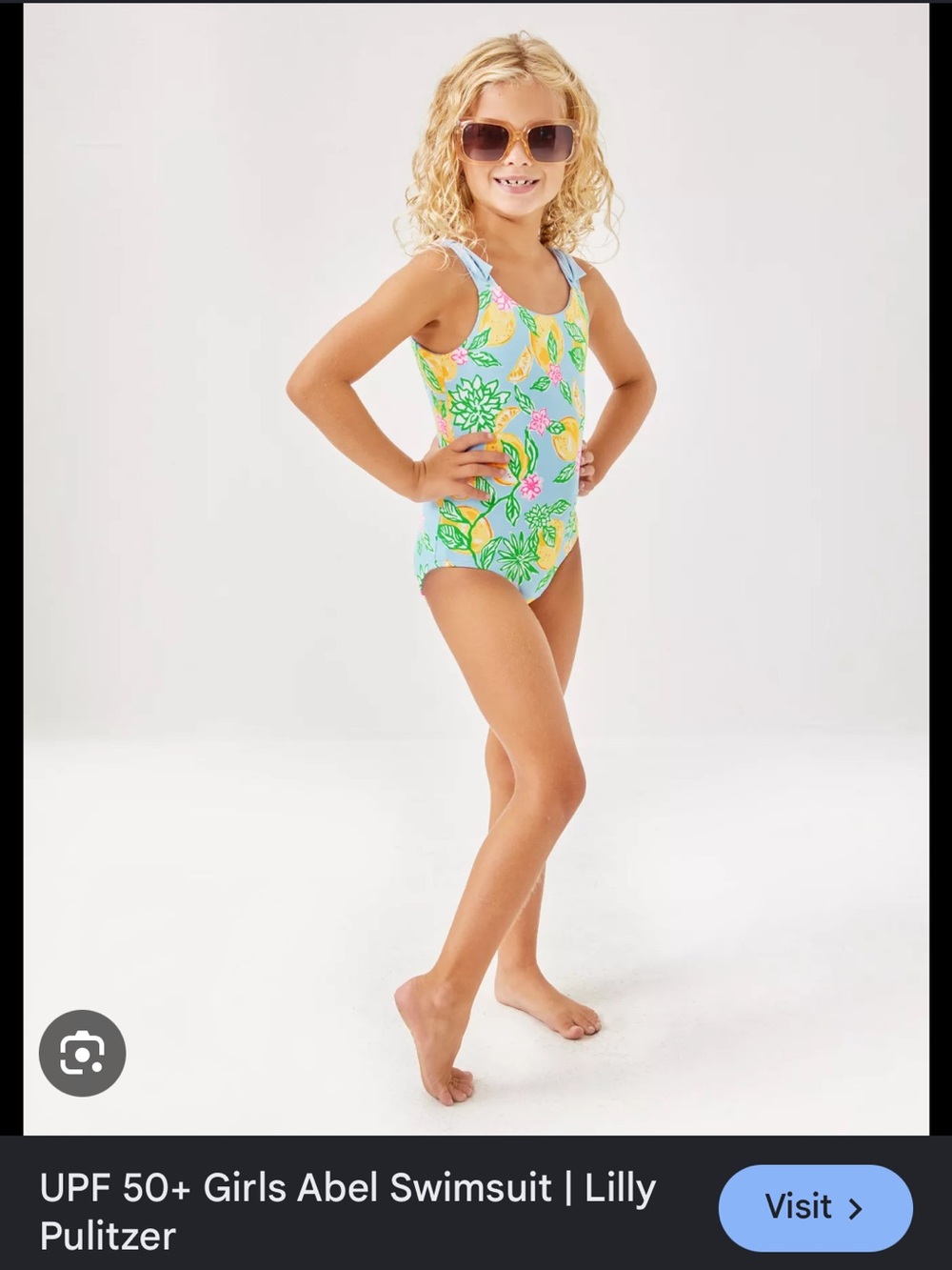 Lilly Pulitzer Bluette Lemon Print One-Piece Swimsuit